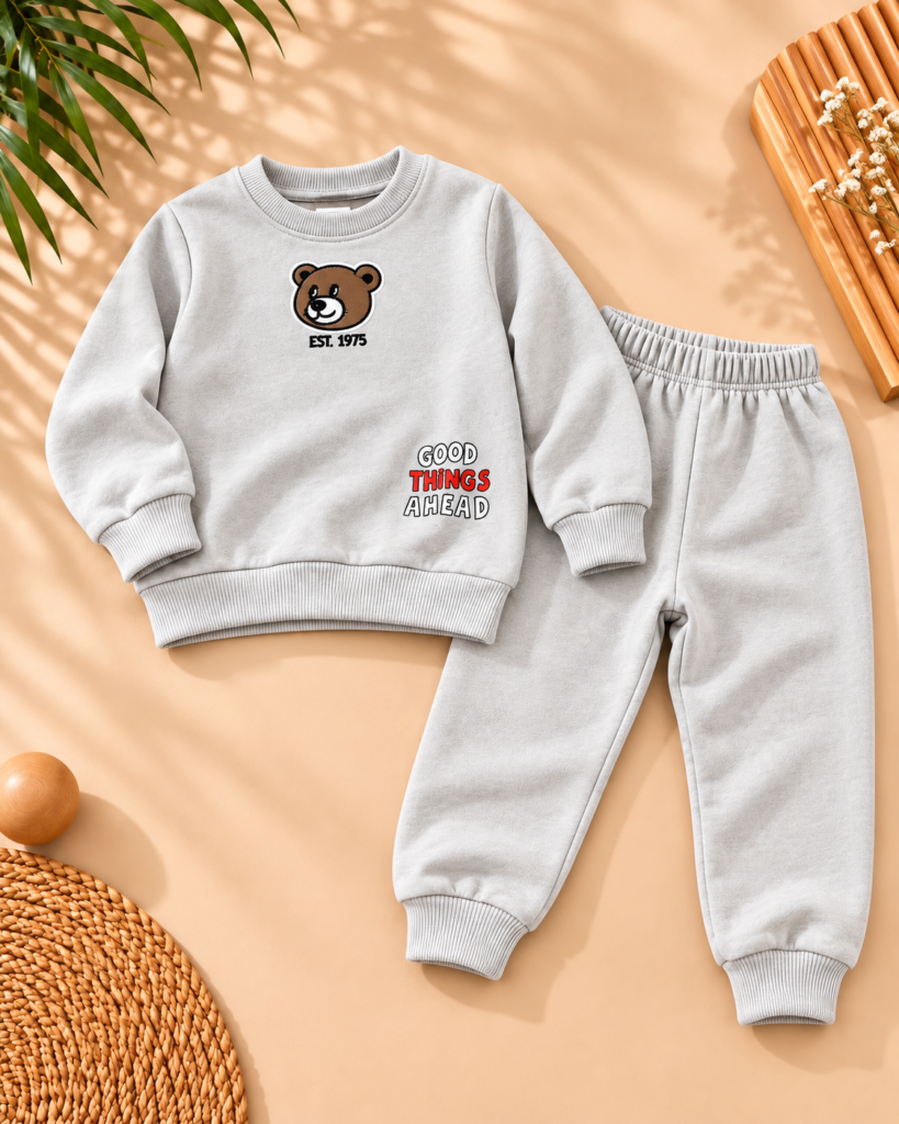 Βρεφικό Σετ Φόρμας Bear – Γκρι