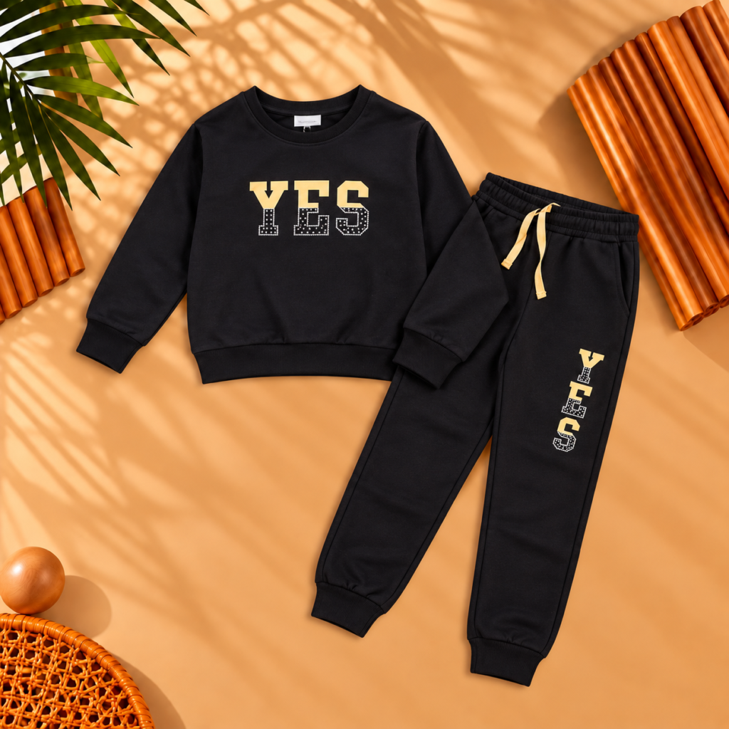 Σετ Φόρμα Trax Μαύρο με Επένδυση Fleece